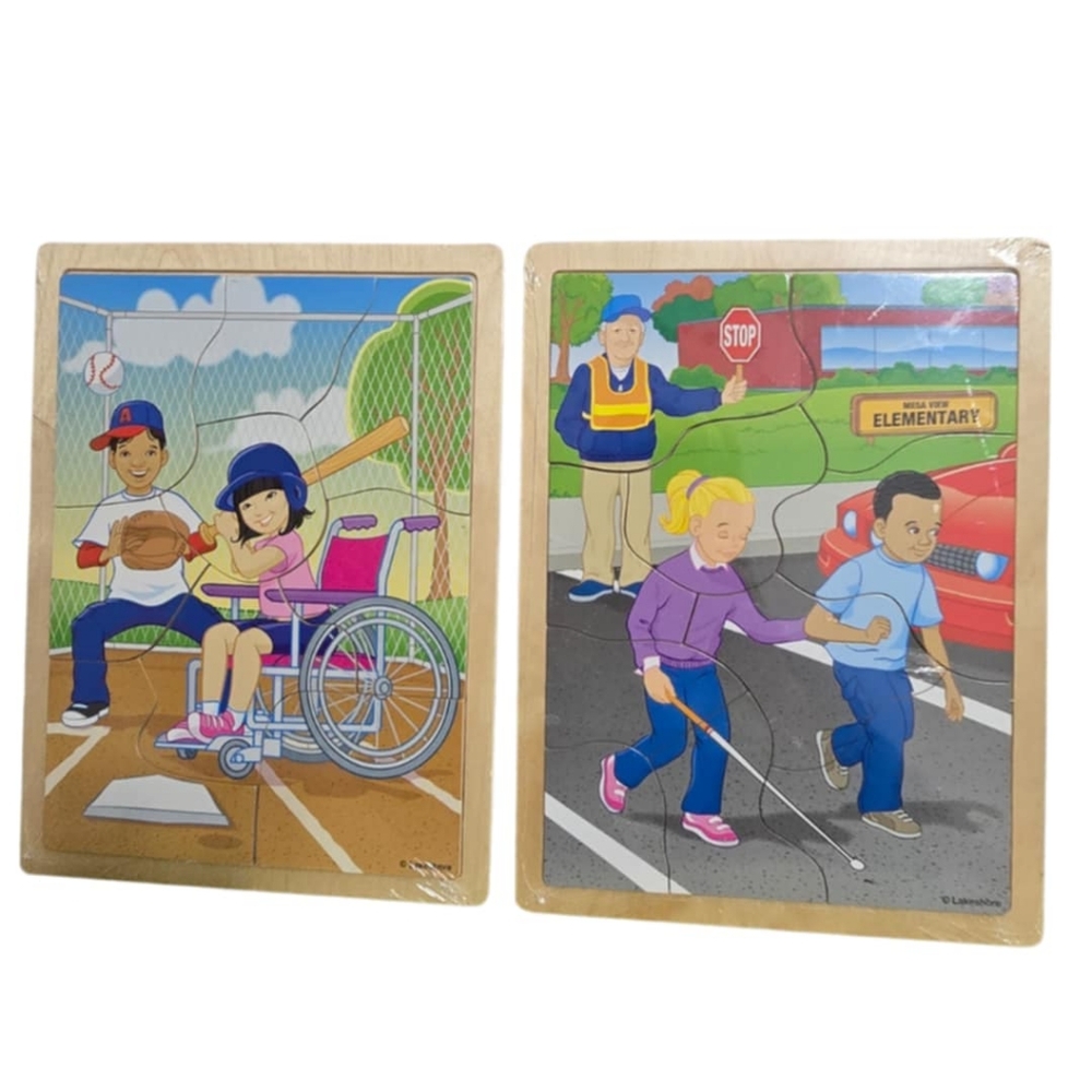 NEW Two Lakeshore Sealed Wooden Differing Abilities Puzzle Homeschool